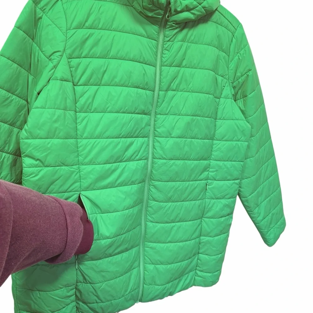 Torrid Packable Puffer Jacket Green Size 00 (L)